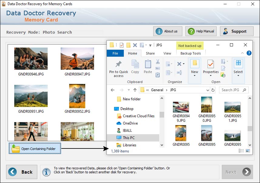 Memory card recovery software